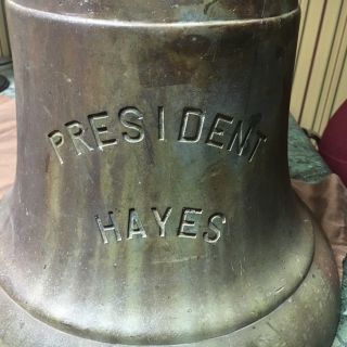 Vintage Maritime Wwii Us Navy Uss President Hayes Bronze Ships Bell photo
