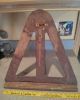 Antique Primitive Vtg Wooden Artists Easel Table Top Display Stand Primitives photo 2