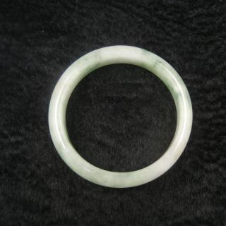 55 Mm Certified Natural Green Jadeite Jade Bangle Bracelet Handmade Cn3423 photo