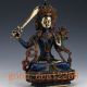 Tibet Cloisonne Tibetan Buddhist Statue - Manjusri Bodhisattva Buddha photo 5