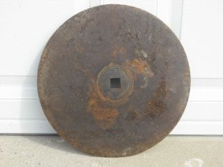 Antique Metal Plow Blade Disc photo