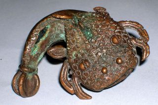 Antique African Large Bronze Mudfish Ring,  Ghana/ivory Coast photo
