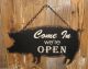 Black Pig Open/closed Wall Sign Primitive Farmhouse/restaurant/kitchen Decor Primitives photo 2