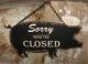 Black Pig Open/closed Wall Sign Primitive Farmhouse/restaurant/kitchen Decor Primitives photo 5