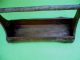 Antique Rustic Primitive Open Tool Box Carry All.  Split Log Sides & Branch Handle Primitives photo 9
