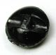 Antique Black Glass Button Cherries On Branch W/ Carnival Luster - 11/16 