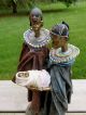 African Couple 12 In.  Ornament Statue With Infant Baby Bundle Resin Gift Kenyan Sculptures & Statues photo 9