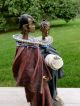 African Couple 12 In.  Ornament Statue With Infant Baby Bundle Resin Gift Kenyan Sculptures & Statues photo 4