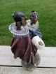 African Couple 12 In.  Ornament Statue With Infant Baby Bundle Resin Gift Kenyan Sculptures & Statues photo 5