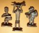 Group Of 3 African Musician Band Bronze Ashanti Baule Dogon Chokwe Statue Figure Sculptures & Statues photo 2