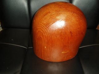 Vintage All Wood Hat Block / Form / Mold With Markings photo