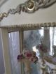 Vintage French Creamy Painted Shabby Gilded Ormolu Curved Glass Curio Post-1950 photo 6