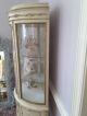 Vintage French Creamy Painted Shabby Gilded Ormolu Curved Glass Curio Post-1950 photo 7