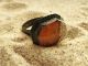 Medieval Bronze Ring With Amber Insert (b738) Other Antiquities photo 4