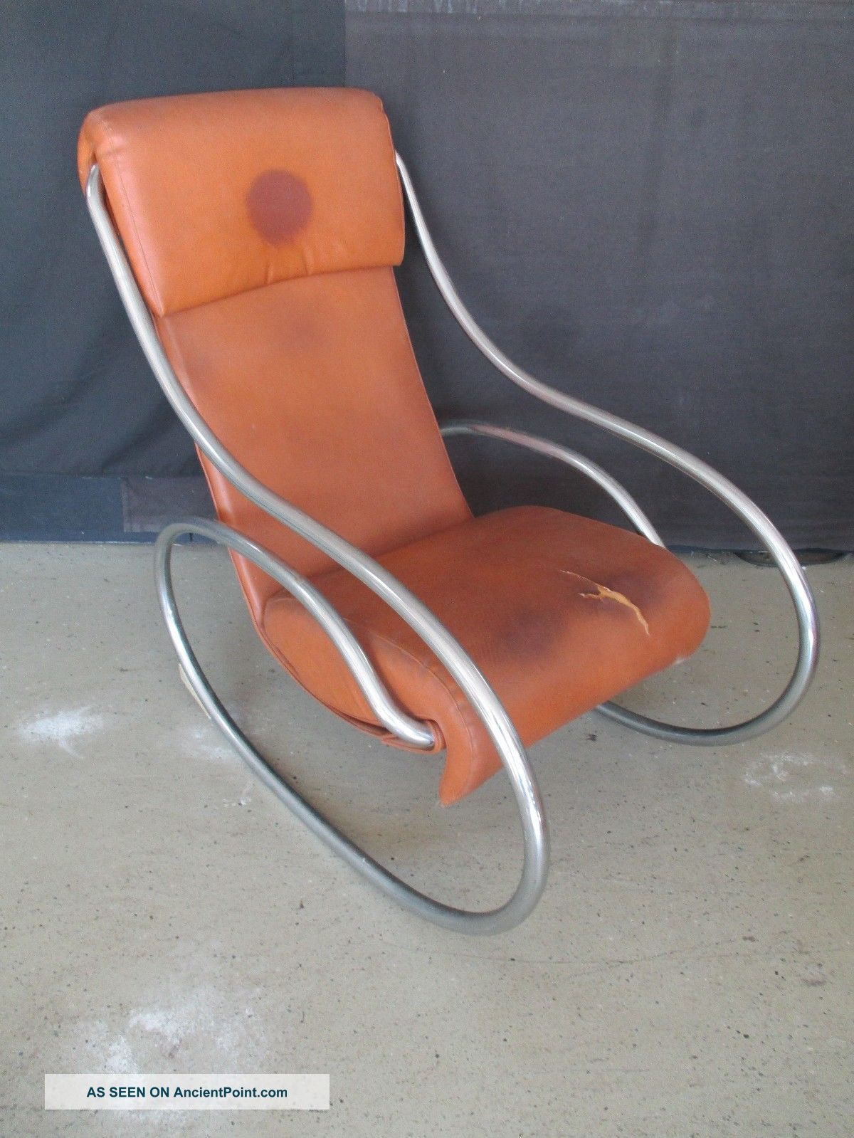 Unique Mid Century Modern Tubular Chair Milo Baughman Style Rocking Chair Post-1950 photo