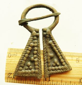 Authentic Ancient Medieval Artifact - Bronze Fibula (861) photo