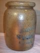 1880 ' S John Weaver Stoneware Cincinnati,  O.  Rare Antique Salt Glaze Crock W/lid Crocks photo 1