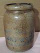1880 ' S John Weaver Stoneware Cincinnati,  O.  Rare Antique Salt Glaze Crock W/lid Crocks photo 7