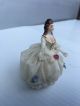 Vintage Made In Germany Porcelain Lady Figurine With Dresden Lace Dress, Figurines photo 1