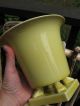 1930 ' S Claw Foot Jardiniere ' The Trenton Potteries Co ' Vase Pot Pale Yellow Deco Arts & Crafts Movement photo 10