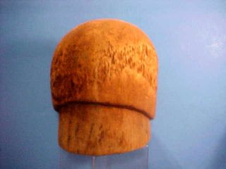 Antique Millinery Head,  Hat Block Mold,  Balsa Wood,  Cloche Style 1920 ' S Era photo
