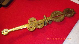 Antique 19th Century J.  Allender Brass Gold - Coin Counterfeit Detector Scale photo