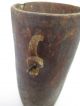 Antique African Wood Vessel W/ Leather Handle Unknown Tribe 12 Other African Antiques photo 4