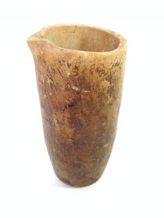 Antique African Wood Vessel W/ Spout Unknown Tribe 11 photo