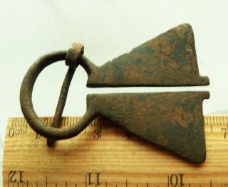 Authentic Ancient Medieval Artifact - Bronze Fibula (867) photo