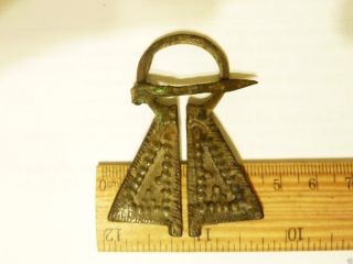 Authentic Ancient Medieval Artifact - Bronze Fibula (908) photo