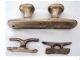 3 Vintage Antique Maritime Nautical Ship Boat Yacht Solid Brass Cleats Ship Equipment photo 2