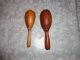 Two Vintage Wooden Egg Shaped Sock Darners - Sizes 6x1.  75 & 5.  5x1.  5 Deal Tools, Scissors & Measures photo 1