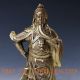 Chinese Brass Handwork Carved God Of Guanyu Statue W Qing Dynasty Mark Other Antique Chinese Statues photo 1