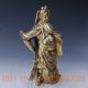 Chinese Brass Handwork Carved God Of Guanyu Statue W Qing Dynasty Mark Other Antique Chinese Statues photo 3