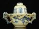 Collectible Old Handwork Painting Jingdezhen Blue And White Porcelain Oil Lamp Porcelain photo 1