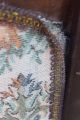 Vtg Victorian Folding Wooden Rocking Chair Tapestry Seat & Back W/ Carved Detail 1900-1950 photo 6