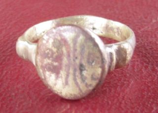 Authentic Ancient Bronze Finger Ring Sz: 5 Us 15.  75mm 11151 Dr photo