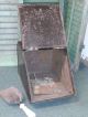 Antique Metal Brass Coal Fireplace Fire Scuttle Box Bin Hearth Ware photo 4