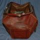 1870s Post Civil War Antique Leather Doctors Bag/satchel Riley & Lynch Doctor Bags photo 5