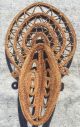 Vintage Papua Guinea Png Pacific Islands Woven Yam Mask Pacific Islands & Oceania photo 2