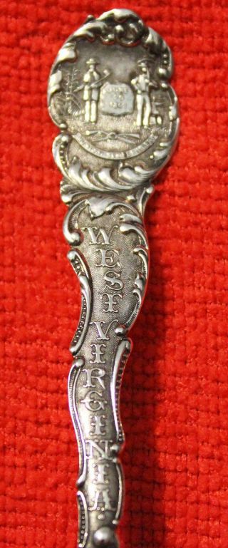 Antique (1885 - 1900) - Wendell Mfg - Sterling Silver - Wv Joins Union Comem Spoon photo