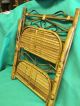 Vintage Bamboo Unique 2 Folding Shelves Curved And Bent Design 1900-1950 photo 6