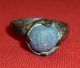Unique Roman Ancient Artifact Bronze Ring - Blue Gemstone Circa 100 - 300 Ad - 2804 Other Antiquities photo 3