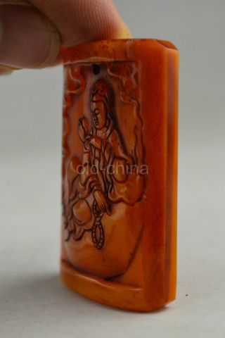 China Collectible Decorate Handwork Old Lucky Relievo Buddha Pendant Noble photo