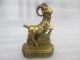 The Ancient Chinese Old Sculpture Copper Maxim Lucky Sheep Statue Sheep photo 1