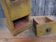 Antique England Mustard Paint Wall Pipe Candle Box Whale Tail Primitives photo 8