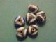 Six Rare Roman Glass Mosiac Beads 6/7 Mm Diam.  Circa 100 - 200 Ad. Roman photo 1