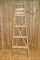 Vintage Wood Ladder 4 Step Store Display Shelf Primitive Chic Country Old Rustic Primitives photo 2