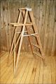 Vintage Wood Ladder 4 Step Store Display Shelf Primitive Chic Country Old Rustic Primitives photo 5