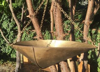 Vintage Mercantile Hanging Scale Pan Only Gold Finish Produce General Store photo